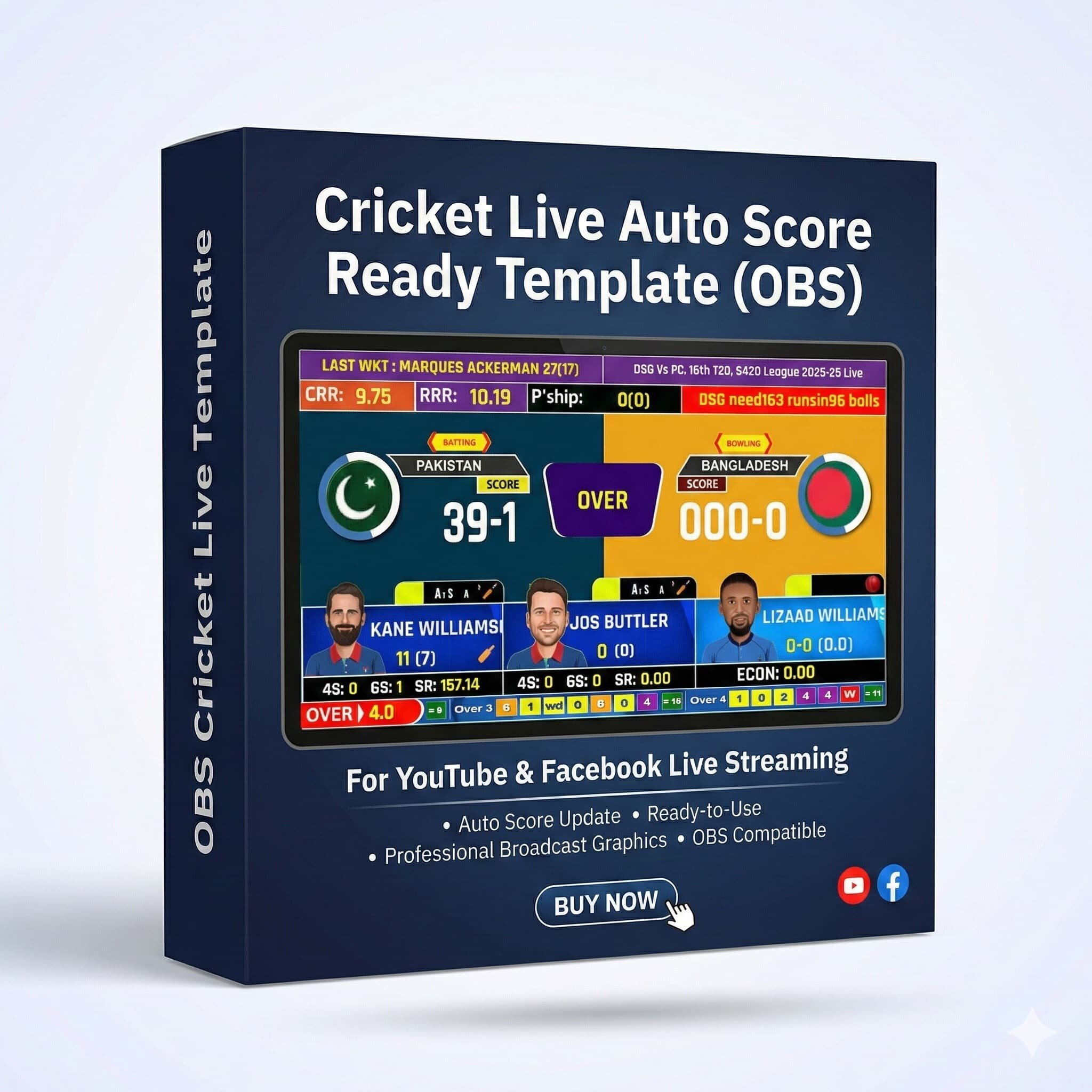 Cricket Live Template Preview