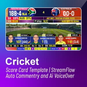 StreamFlow™ Live Cricket Scoreboard Template – Starter Edition